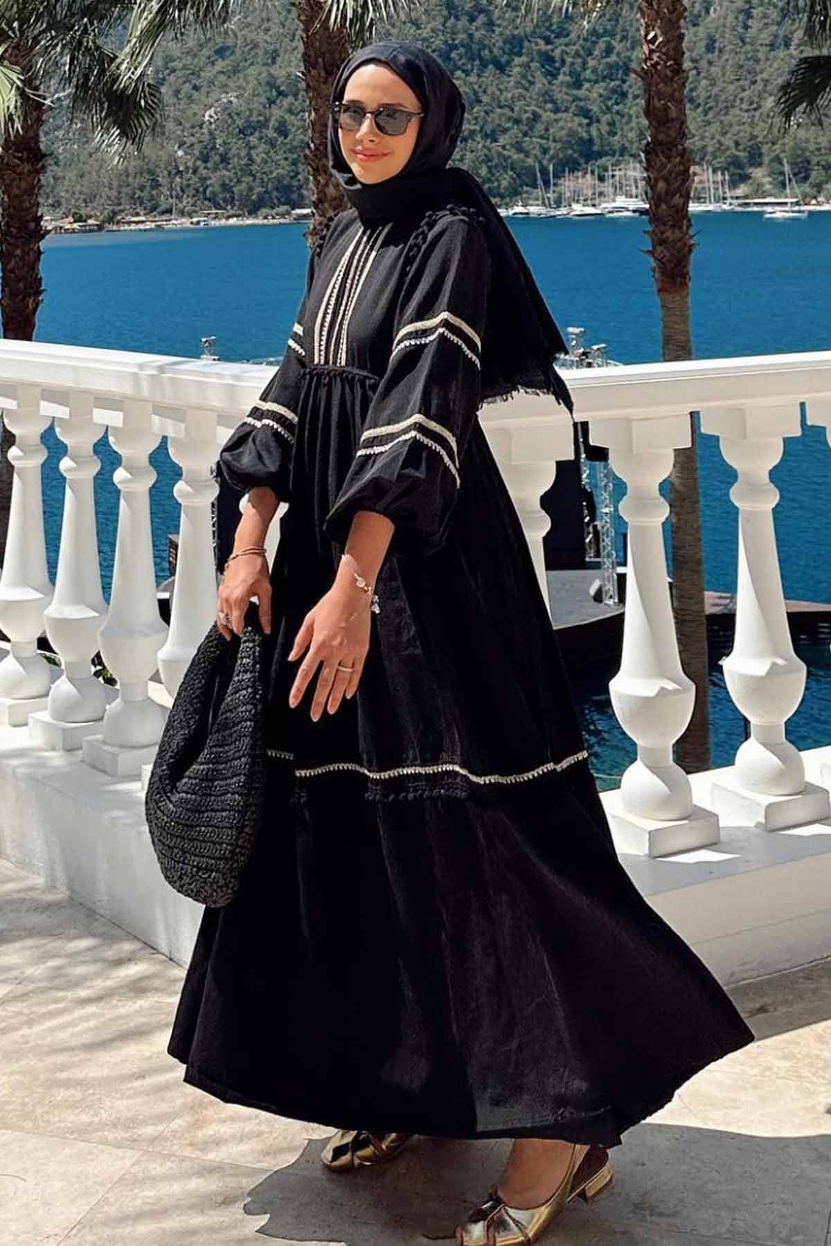 Morocco Keten Elbise Kombini