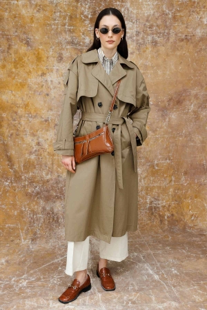 Aller Detaylı Gabardin Trençkot - Camel