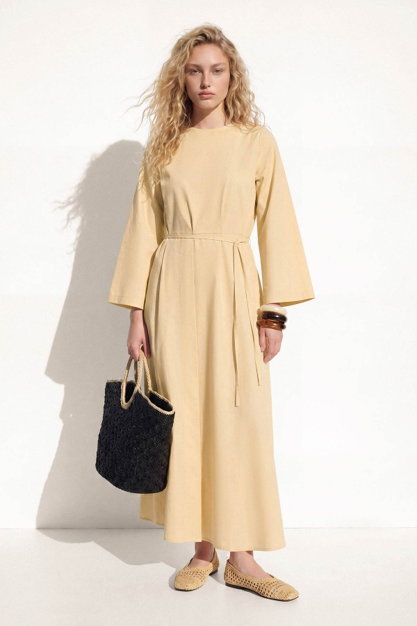Hooopstore - Anvelop Kapama Butter Yellow Elbise