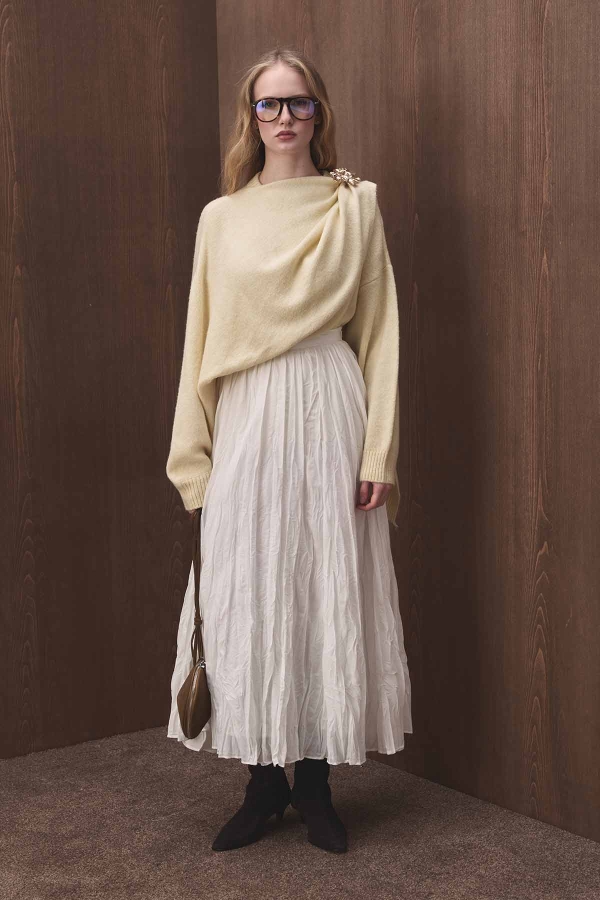 Hooopstore - Boho Crash Beyaz Etek