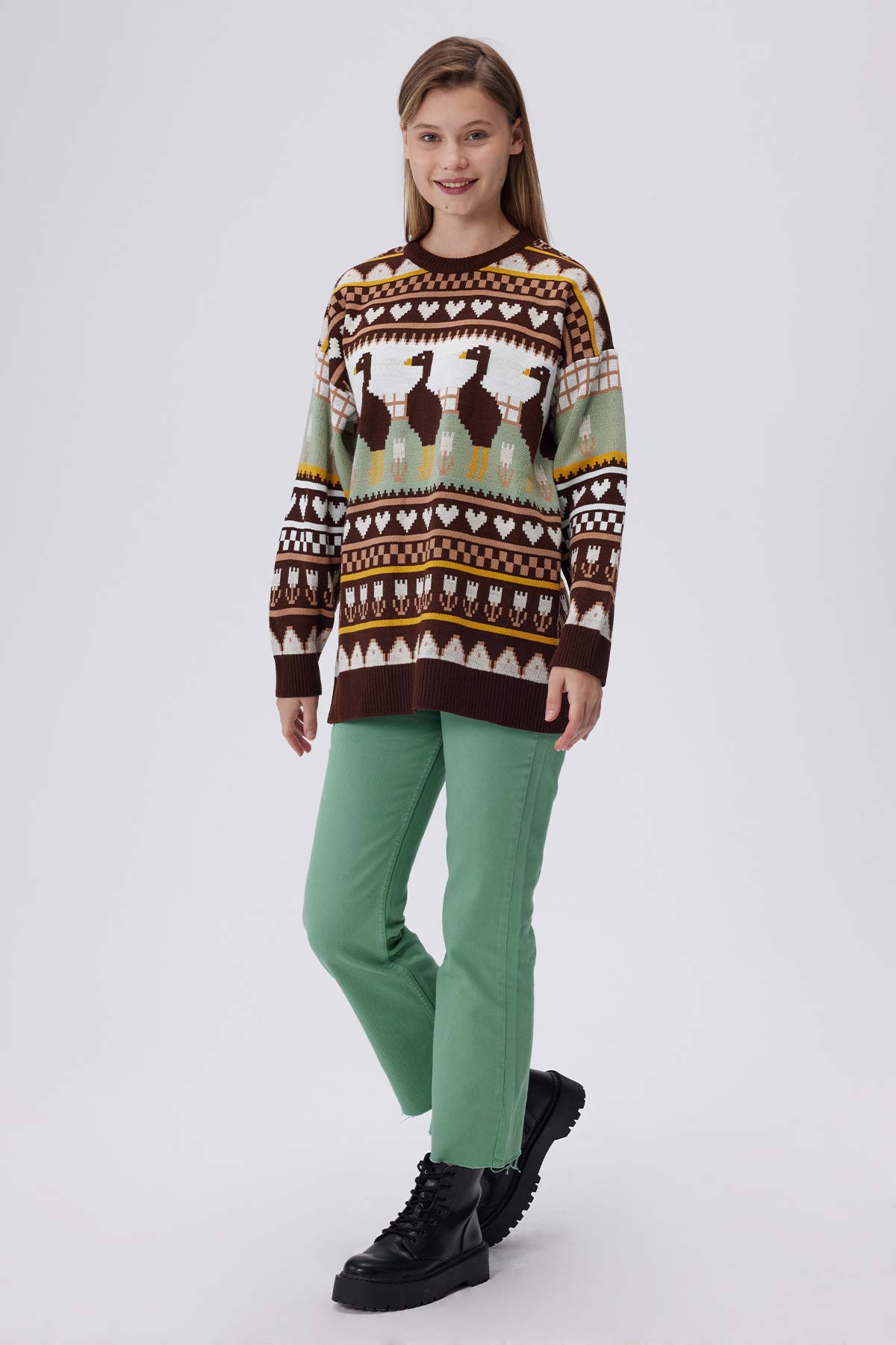 Bootcut Jean Mint Yeşili Pantolon