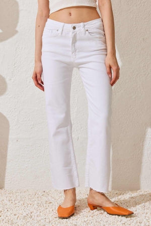 Bootcut Jean Pantolon - Optik Beyaz