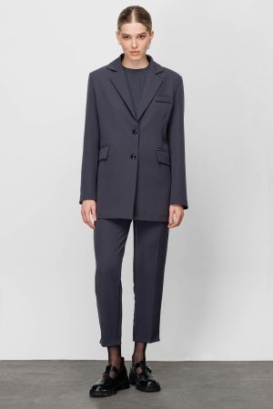 Boyfriend Blazer Ceket - Antrasit