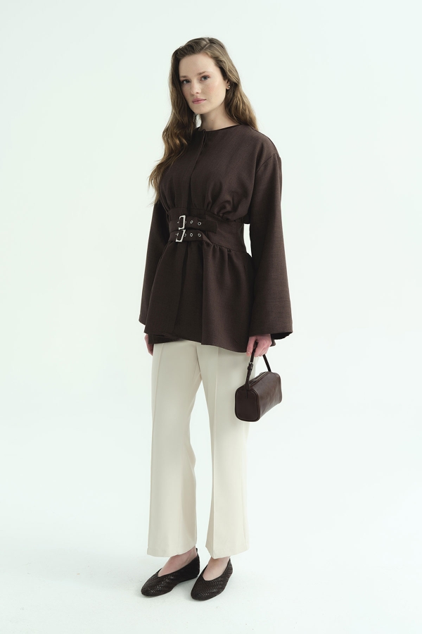 Çift Tokalı Acı Kahve Tunik · 6