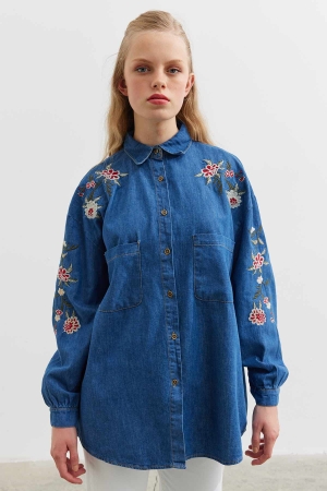 Denim Gömlek - Mavi