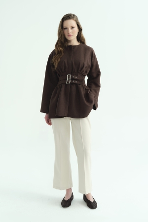 Flare Krem Pantolon (1)