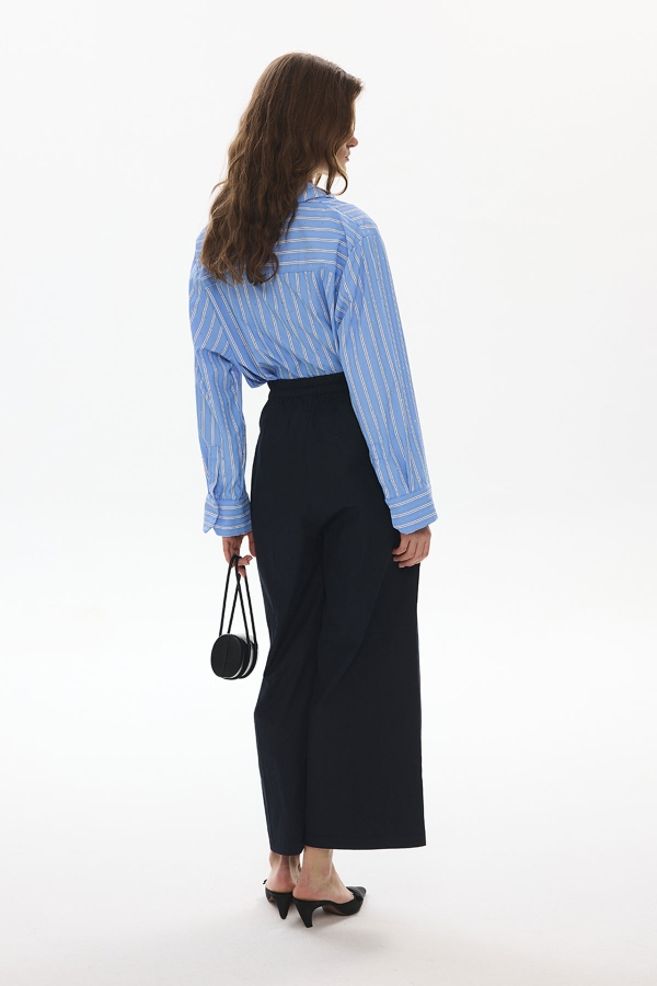 Gabbro Pile Detaylı Lacivert Pantolon · 7