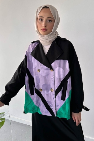 Jakar Detaylı Ceket - Siyah
