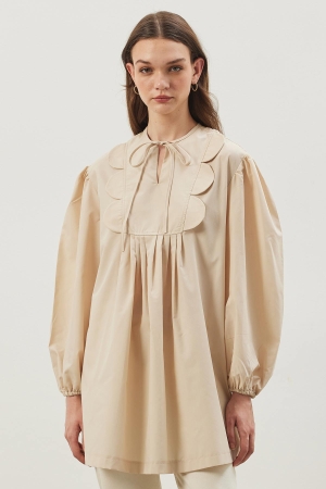 Kaa Poplin Tunik - Bej