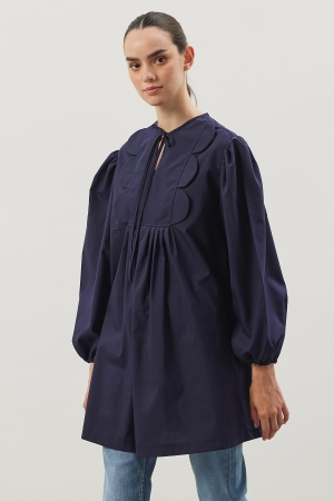 Kaa Poplin Tunik - Lacivert