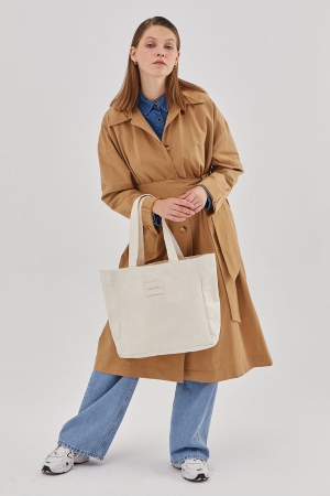 Kanvas Tote Çanta - Bej