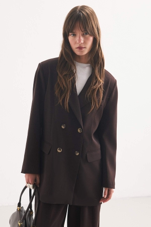 Kruvaze Blazer Kahve Ceket (1)