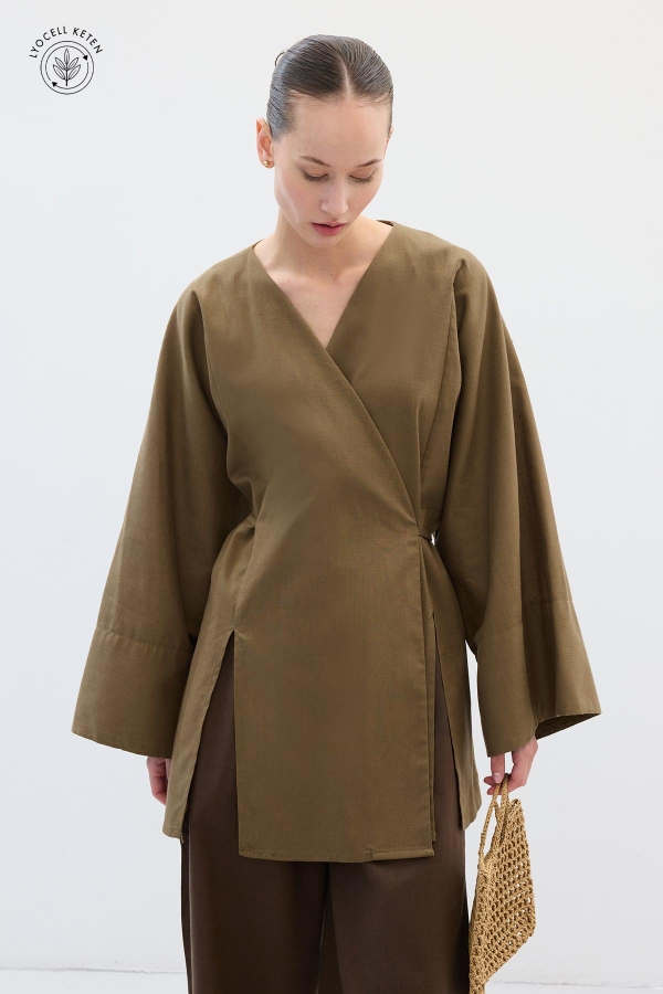 Hana Long Lyocell Kimono Honey main image 0
