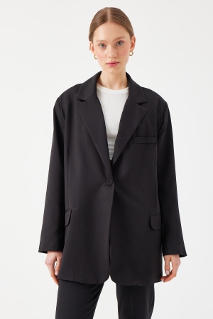 Oversize Blazer Ceket - Siyah