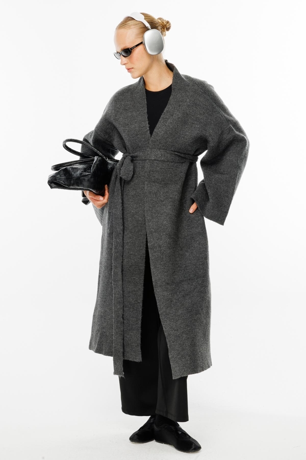 Hooopstore - Oversize Füme Hırka