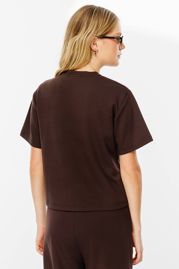 Pamuklu Basic Kahve Tshirt · 6