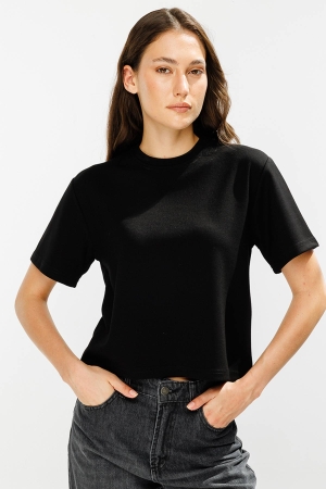 Pamuklu Basic Siyah Tshirt