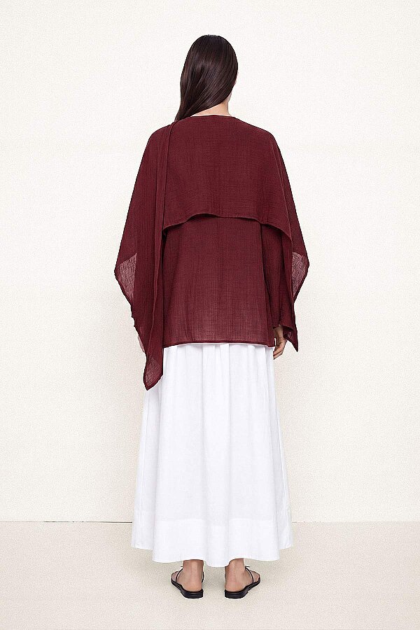Pelerin Detaylı Bordo Tunik · 6