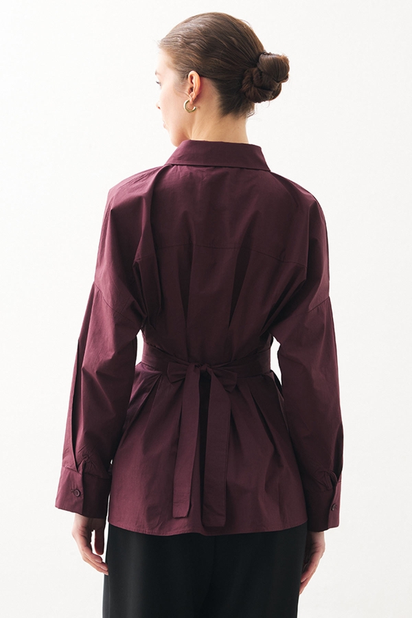 Pilili Poplin Bordo Gömlek · 7