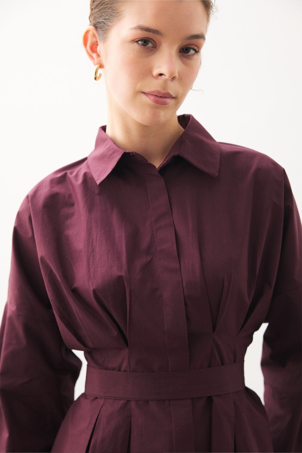Pilili Poplin Bordo Gömlek · 5