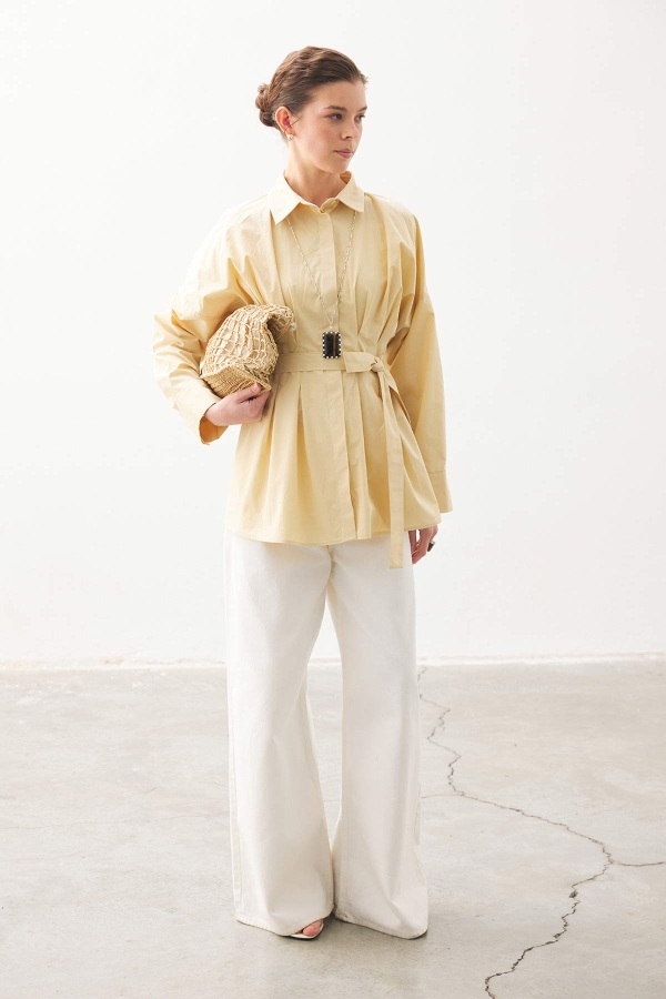 Pilili Poplin Butter Yellow Gömlek · 3