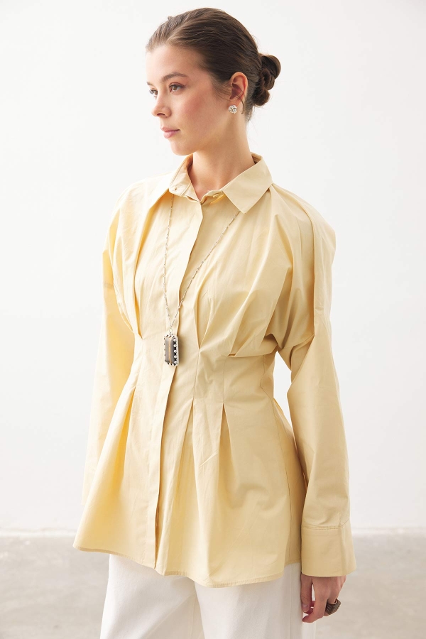 Pilili Poplin Butter Yellow Gömlek · 5