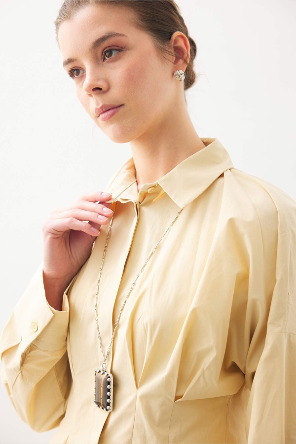 Pilili Poplin Butter Yellow Gömlek · 7