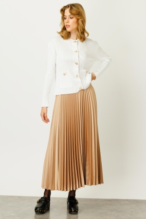Pilisoley Saten Camel Etek