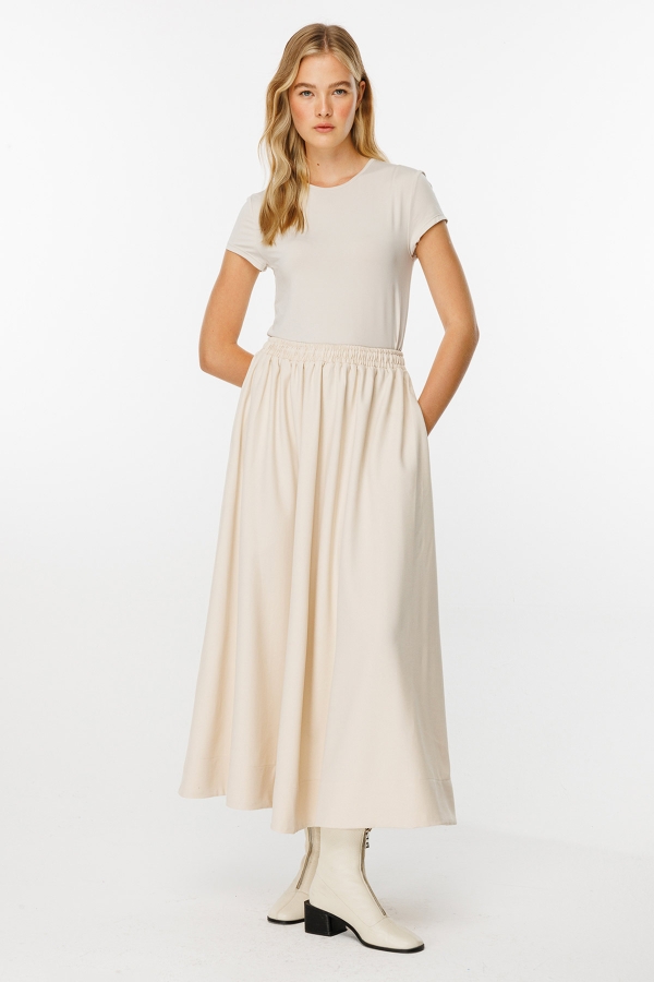 Hooopstore - Premium Büzgülü Taş Etek