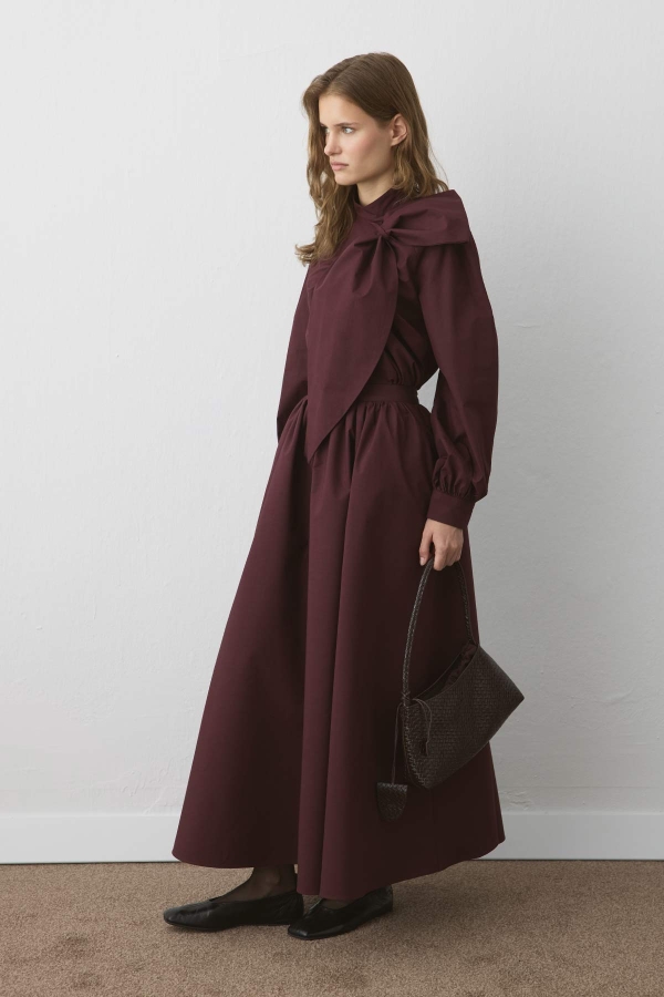 Premium Fiyonk Detaylı Poplin Bordo Gömlek · 6