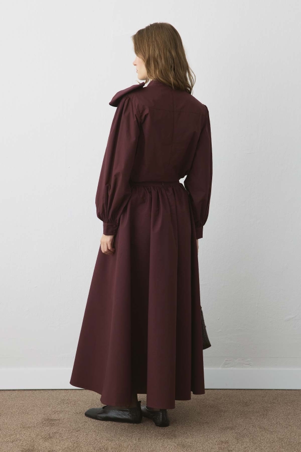 Premium Fiyonk Detaylı Poplin Bordo Gömlek · 7