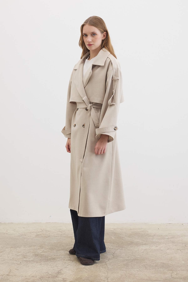 Premium Oversize Bej Trençkot · 4