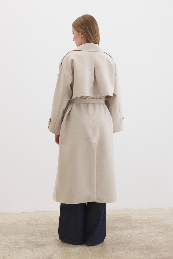 Premium Oversize Bej Trençkot · 7