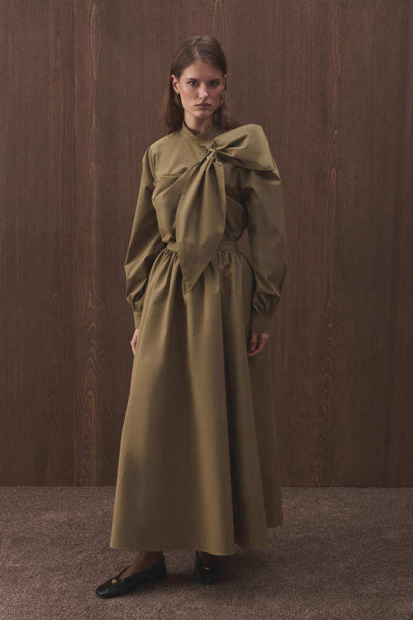 Hooopstore - Premium Poplin Balon Haki Etek