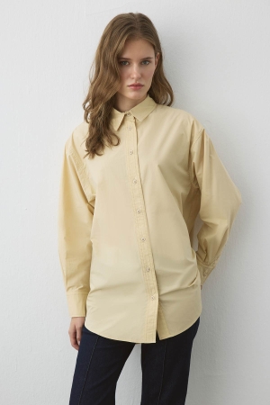 Premium Poplin Butter Yellow Gömlek (1)