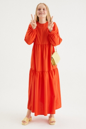 Roomy Elbise - Oranj
