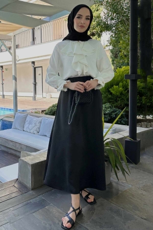 Saten Etek - Siyah