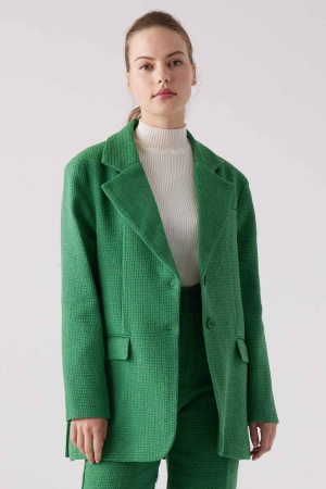 Tüvit Blazer Ceket - Yeşil