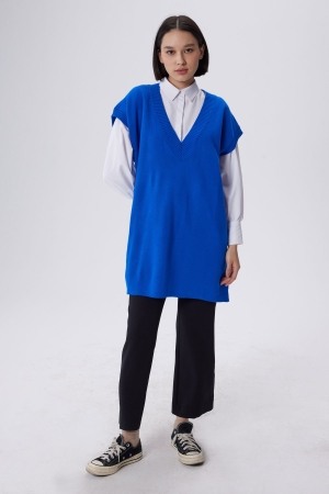 Woom Basic Süveter - Saks Mavisi