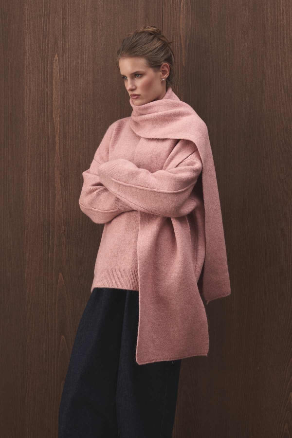 Yumuşak Dokulu Soft Pembe Atkı